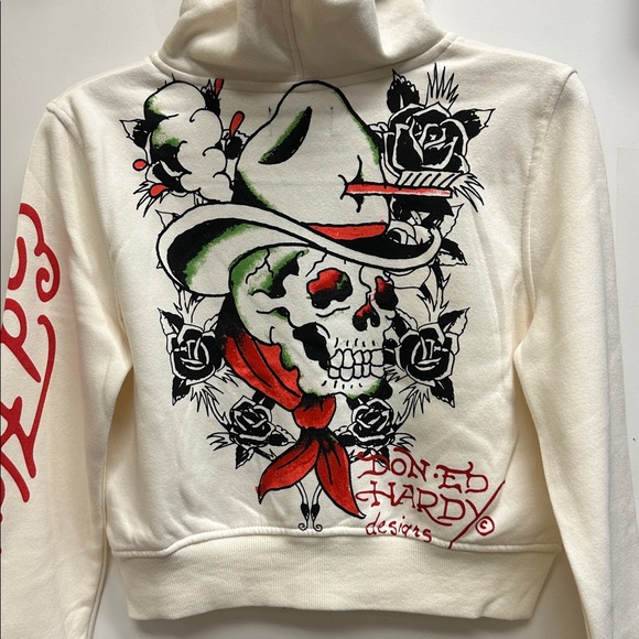Ed Hardy Dragon Heart Zip Front Hoodie - Picture 4 of 6